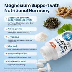 VEV DeepCalm Magnesium Complex 3 Pack 360 Capsule Supplement Pills Ashwagandha