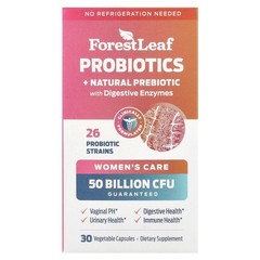 2 X Forest Leaf, Women’s Care, Probiotics + Natural Prebiotic with Digestive En