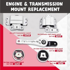 Engine Motor and Transmission Mount Compatible with Jetta 2014-2018 1.8L1.4L L4