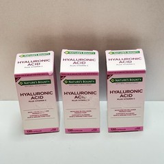 Nature’s Bounty HYALURONIC ACID +VITAMIN C 120 Capsules/Bottle~3 Pack EXP 03/27