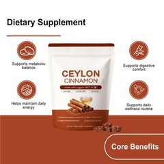 Ceylon Cinnamon 7,200Mg Equivalent 300 Softgels With MCT Oil 30 Soft Gels