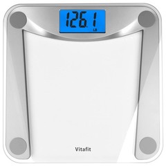 Digital Bathroom Scale Tempered Glass 400lb/182kg Backlit LCD Easy Use