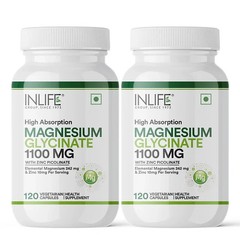 2 x INLIFE Magnesium Glycinate For Muscle, Sleep, Nerves & Immune, 240 Veg Caps