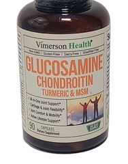 Vimerson Health Glucosamine Chondroitin Turmeric MSM Dietary Supplement 90Cap