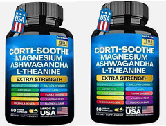 Cortisol CORTI-SOOTHE Magnesium Ashwagandha L-theanine – Relieve Stress