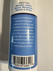 Kuribl Cooling Roll-On 3oz. Arthritis & Muscle Joint Pain Relief All Natural