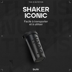 Bulk Iconic Shaker Bottle, With Wire Mixing Ball, Jet Black, 750 ml