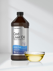 Arctic Cod Liver Oil Lemon | 2×16 fl oz | EPA & DHA | Non-GMO, Gluten Free