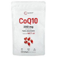 2 X Micro Ingredients, CoQ10, 240 Softgels (100 mg per Softgel)