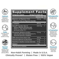 1-3pack Relaxium Sleep Aid Capsules 60 Capsules Vegan Drug Ashwagandha Magnesium