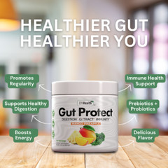 GutProtect – Super Greens Powder with Probiotics, Prebiotics – Mango, Pineapple