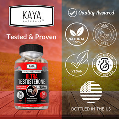(2 Pack) Natural Testosterone Booster Magnesium Zinc Tribulus Horny Goat Weed