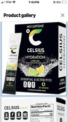 CELSIUS HYDRATION LEMON LIME SUGAR FREE ELECTROLYTE HYDRATION DRINK MIX 14 PACK