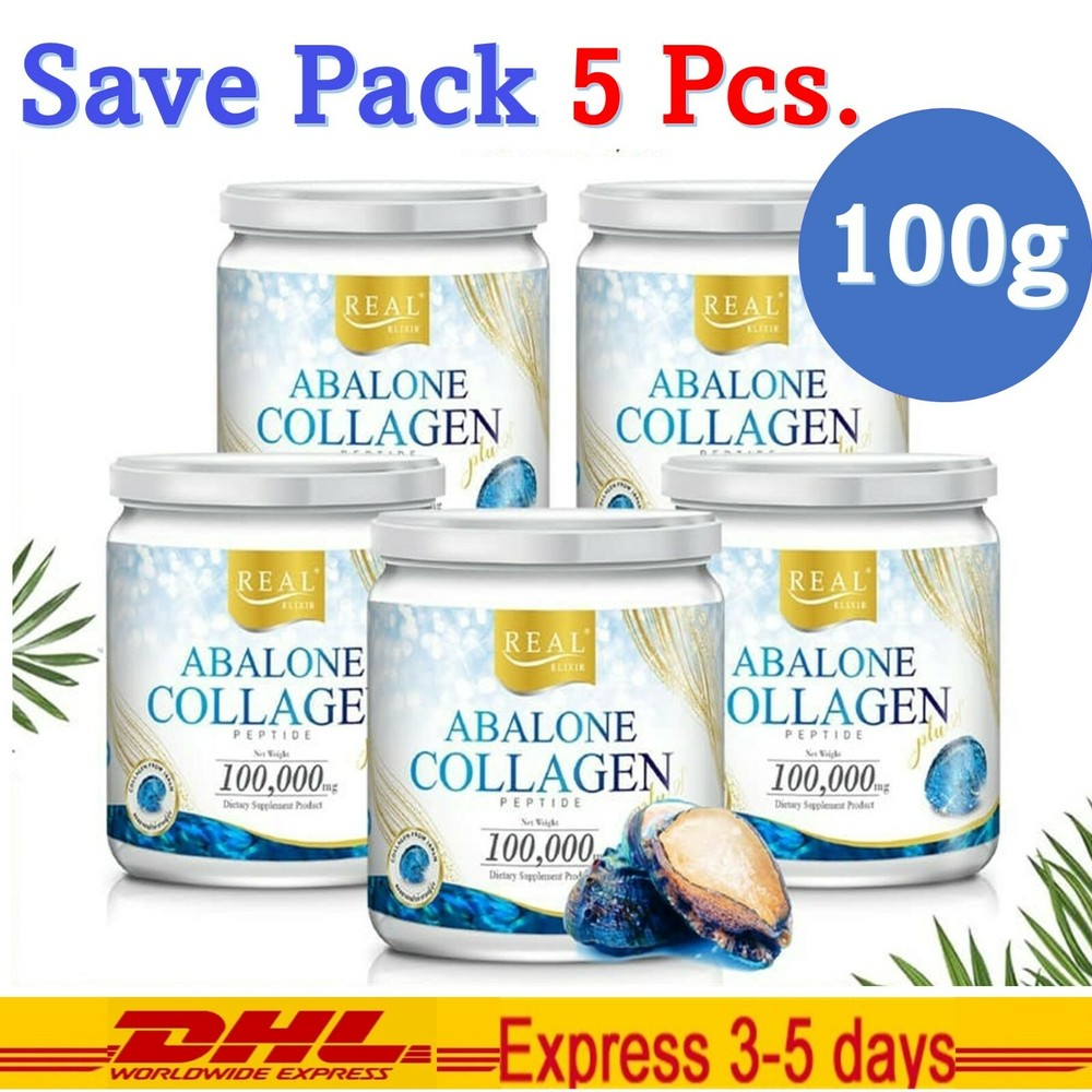 5x Real Elixir Collagen Abalone Peptide 100000mg Firming Skin Nourish Hair Nails