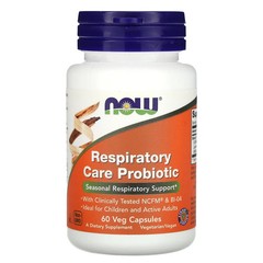 2 X NOW Foods, Respiratory Care Probiotic, 60 Veg Capsules