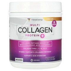 2 X Vitauthority, Multi Collagen Protein+, Unflavored, 16.52 oz (468 g)