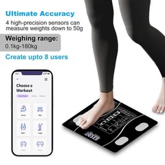 High Precision with Backlit Display Digital Body Weight Scale Bluetooth Bathroom