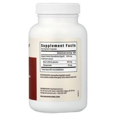 2 X Real Mushrooms, Reishi, Mushroom Extract Powder, 90 Capsules (500 mg per Ca