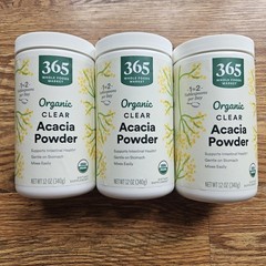 3 – 365 Whole Foods Market Organic CLEAR Acacia Powder 12oz Exp 01/27 NEW Sealed