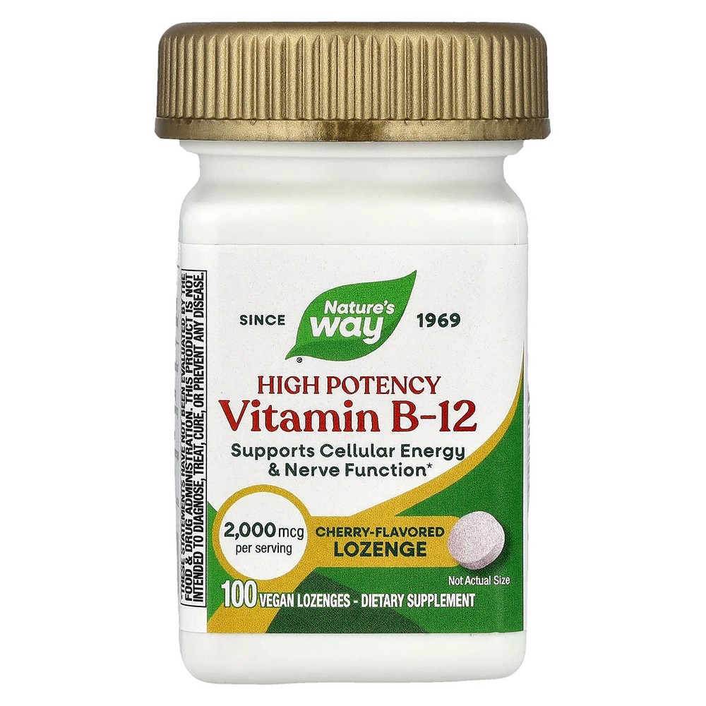 2 X Nature’s Way, Vitamin B-12, Cherry, 100 Vegan Lozenges