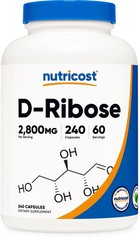 Nutricost D-Ribose 2800mg, 240 Capsules, Non-GMO Gluten Free Vegetarian, 11/2028