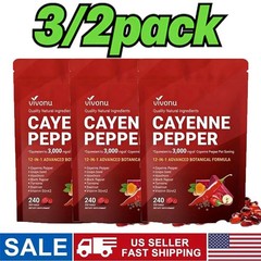3/2PACK Cayenne Pepper Softgels Supplement – 240 Capsules NEW FREE SHIP