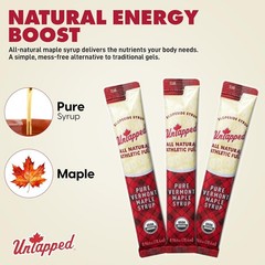 UNTAPPED Vermont Maple Syrup Packets Athletes Box of 20 0.96oz Energy Gel