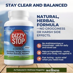 Dr. Barton’s Dizzy Stop: Natural Vertigo, Dizziness, Motion Sickness Relief