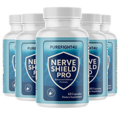 Nerve Shield Pro Mental Focus & Memory Support Supplement – 5 Bottles