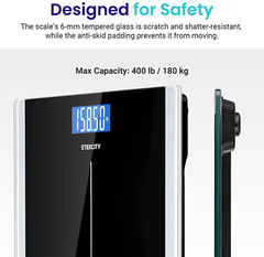 Digital Body Weight Bathroom Scale with Step-On Technology 400 Lb With Batteries