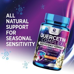 Quercetin 1000mg per Serving Immune Supports Natural Antioxidant 120 Veggie Caps