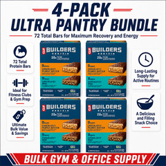 4 Pack Clif Builder’s Protein Bar, Variety Pack, 2.40 oz, 18-count
