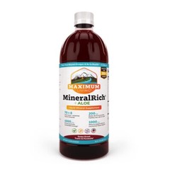 Maximum Living MineralRich Minerals Supplement with Aloe – Liquid Blend of Vi…