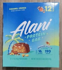 Alani Nu Protein Bars CARAMEL CRUNCH Box (12 Bars) 16g Best By March 2027