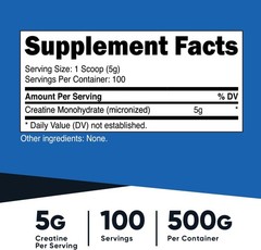 Nutricost Creatine Monohydrate Micronized Powder 500G, 500 Gram (Pack of 1)