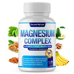 Magnesium Complex 7 Elemental Magnesium Supplement 1000mg – Magnesium Glycina…