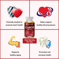 Coenzyme Q-10 300mg Antioxidant,Heart Health Support,Increase Energy & Stamina