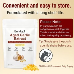Aged Garlic Extract 7500mg, 300 Odorless 300 Count (Pack of 1)