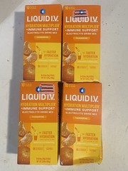 Liquid IV Electrolyte + Immune Support 40 Sticks (4x 10 Packs) Tangerine Flavor