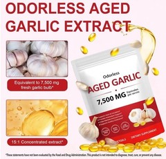 Aged Garlic Extract 7500mg Odorless Supplement Heart Immune Health 300 Softgels