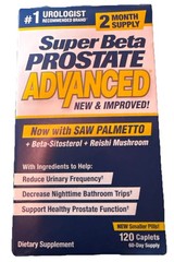 Super Beta Prostate Advanced 120 Caplets, 60 Day Supply, Exp: 12/2028