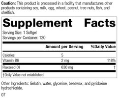 Standard Process Linum B6 Whole Food Hormone Support, 120 Softgels