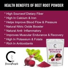 Organic Beet Root Powder Raw Pure Beta Vulgaris Nitric Oxide Booster Non GMO
