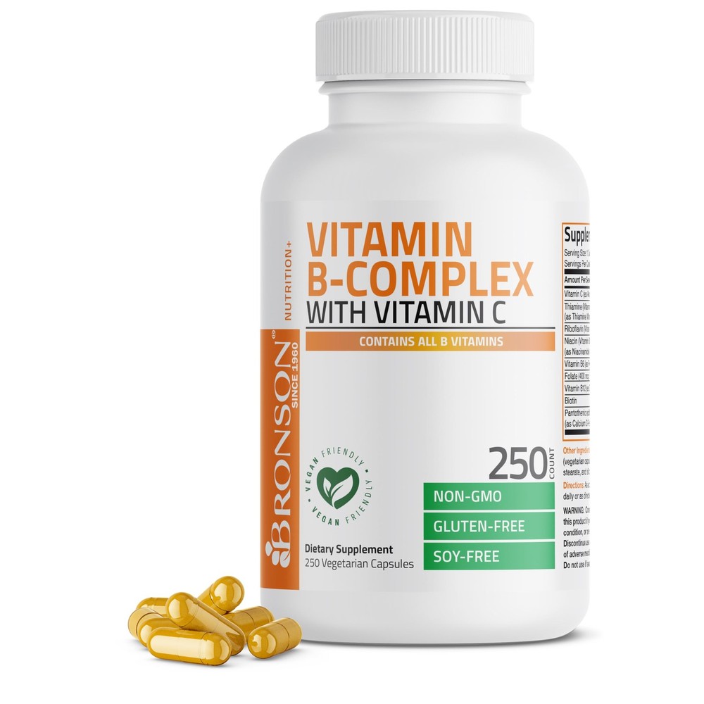 Bronson Vitamin B Complex with C – Immune 250 Count (Pack of 1)