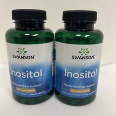 Swanson Inositol 650 mg 100 CapsulesX2 Pack EXP:07/2025