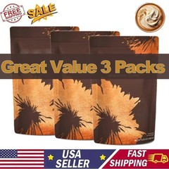 3PACK Mushroom Coffee USDA Organic with 6 Adaptogenic Mushrooms 30 servings New