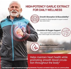 Aged Garlic Extract 7500mg Odorless Supplement Heart Immune Health 300 Softgels