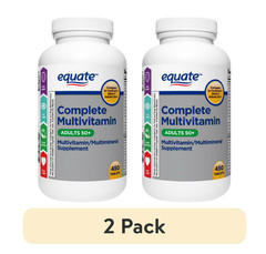 Equate Complete Multivitamin/Multimineral Supplement Tablets, Adults 50+, 2PACK