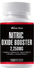 Nitric Oxide Natural Booster Supplement – L-Arginine, L-Citrulline 2250mg – 240x