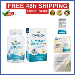 Nordic Naturals Ultimate Omega-D3, Lemon Flavor – 60 Soft Gels